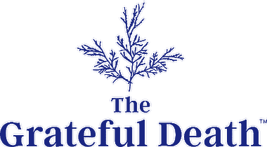 The Grateful Death logo: a navy branch above the words The Grateful Death