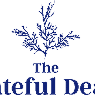 The Grateful Death logo: a navy branch above the words The Grateful Death