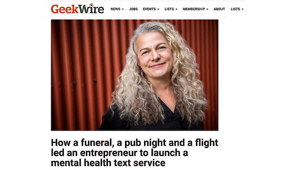 How a funeral, a pub night and a flight led an entrepreneur to launch a mental health text service
