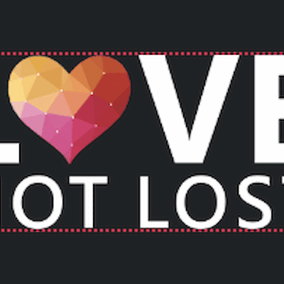 Love Not Lost logo, white text on a black background