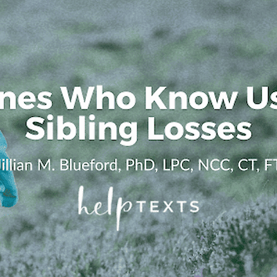 The Ones Who Know Us Best: Sibling Losses — two young children walking together through a field