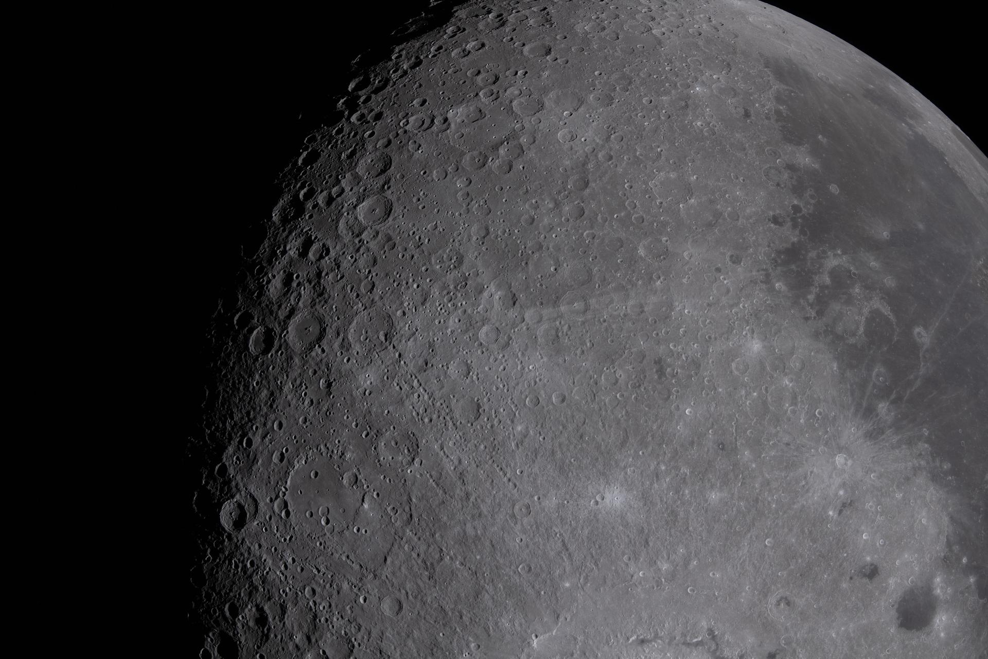 Moon with craters