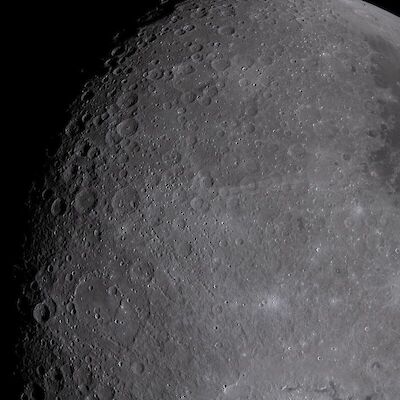 Moon with craters