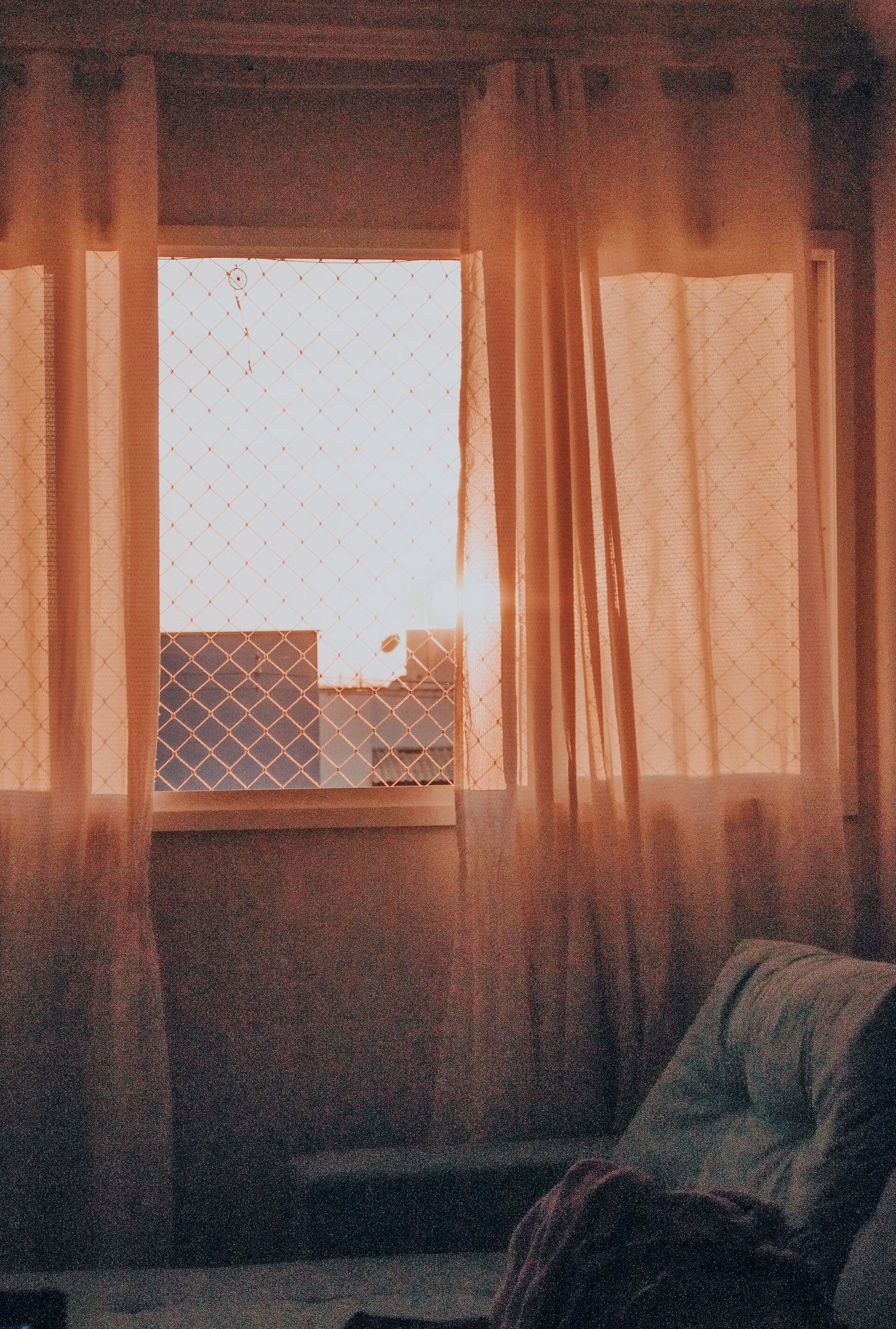 sunlight coming into an empty chair