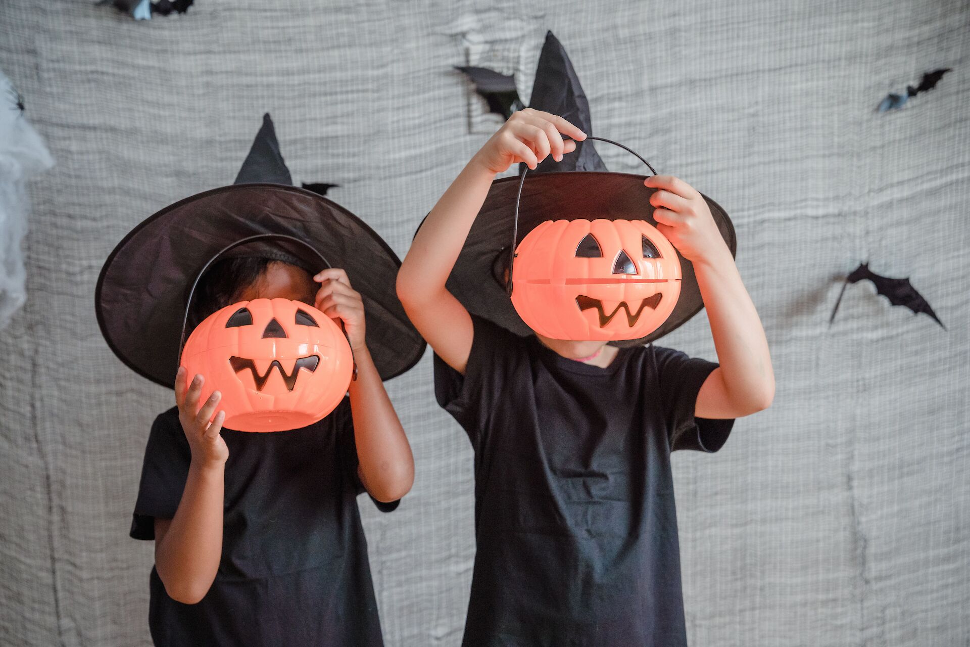 Kids celebrating Halloween