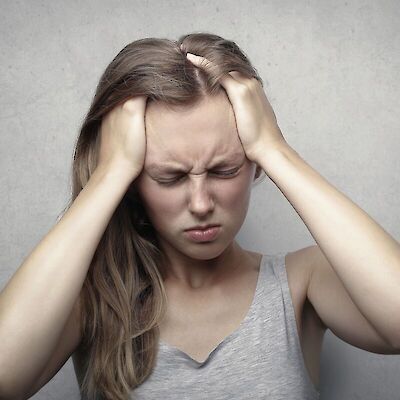 overwhelmed woman